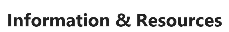 Information & Resources